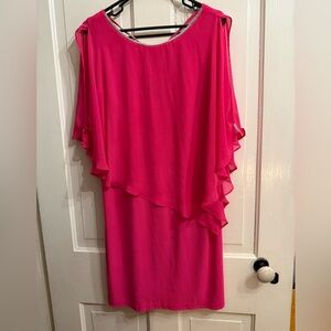 MSK Vibrant Pink Asymmetrical Dress